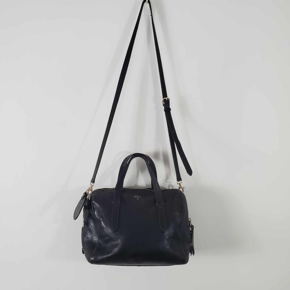 Fossil Emma Satchel Leather Handbags Crossbody - Picture 7 of 16